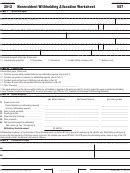 Fillable Form 587 Nonresident Withholding Allocation Worksheet