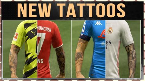 50 NEW PLAYERS ARM TATTOOS FIFA 21 REALISM MOD YouTube