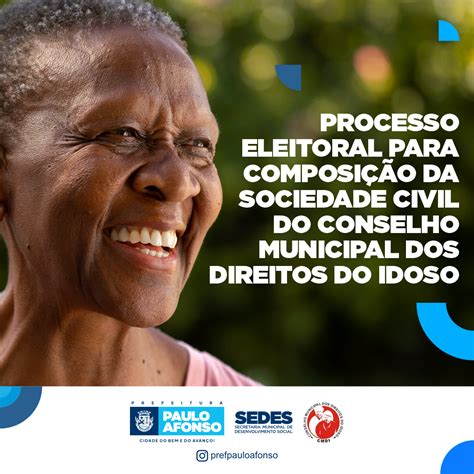 Inscrições para compor o Conselho Municipal dos Direitos do Idoso de