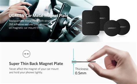 UGREEN Metal Plate For Magnetic Car Mount Cell Phone Magnet Holder With