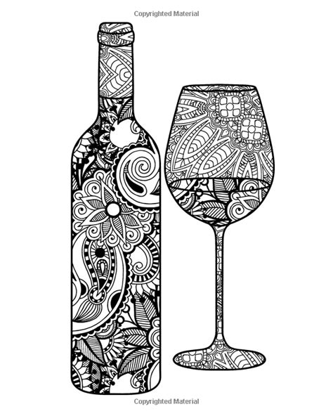 Wine Coloring Book For Adults Coloring Book For Grown Ups Including 40