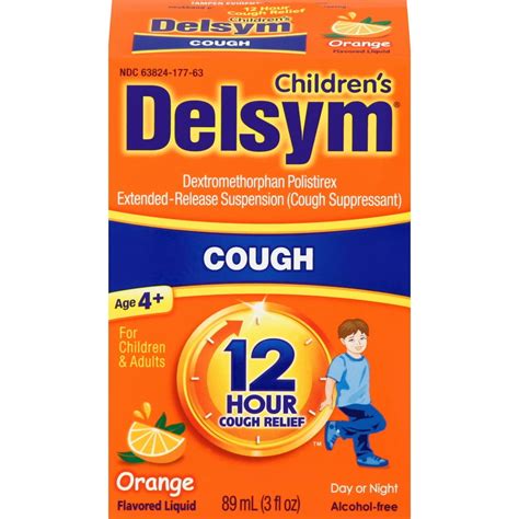 Childrens Delsym 12 Hour Cough Relief Medicine Powerful Cough Relief