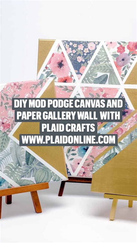 DIY Mod Podge Canvas And Paper Gallery Wall Diy Wall Art Diy Mod