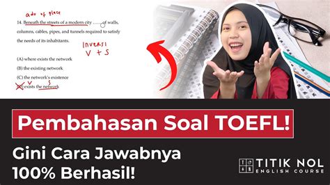 Latihan Mengerjakan Soal TOEFL Structure Titik Nol English Course YouTube