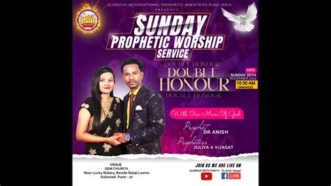 Sunday Prophetic Worship Service Secrets Of Double Honour Message