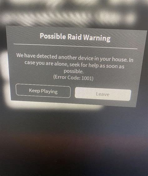 What Does Error Code 1001 Mean In Roblox