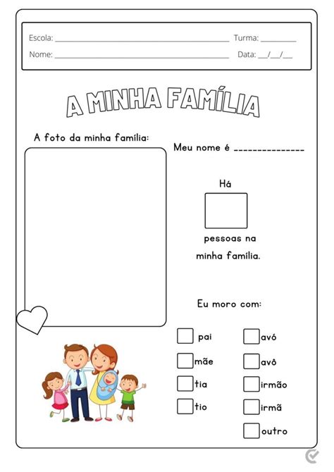 Atividades Sobre Familia Para Educacao Infantil E Anos Inicias Eroppa