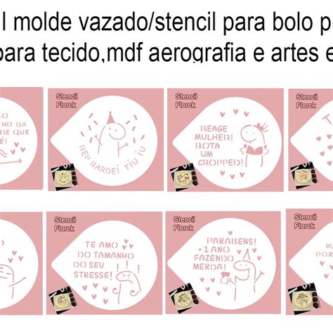 Moldes Vazados Stencil Para Bolo Bento Cake Flork Elo