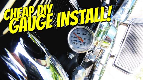 Cheap Harley Oil Gauge Install Youtube