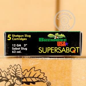 5 Rounds Of 12 Gauge 3 1 1 8 Oz Brenneke Super Sabot Sabot Slug Ammo