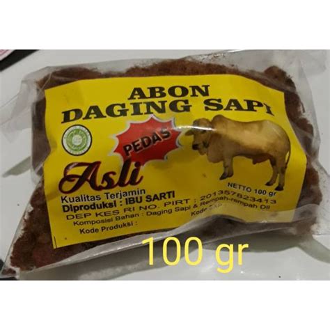 Jual Abon Daging Sapi Asli Bu Sarti Khas Surabaya 100 Gram Shopee