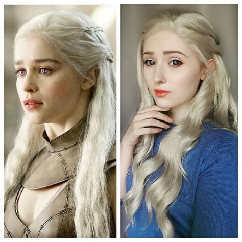 Game Of Thrones Daenerys Targaryen Long Curly Light Ash Blonde Lace