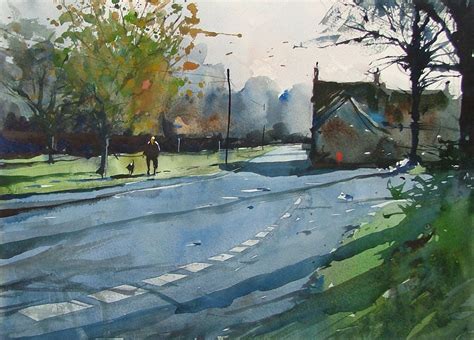 Tim Wilmot Watercolours: Goose Green, Yate, Autumn, 2