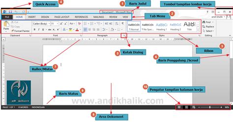 Mengenal Bagian Bagian Lembar Kerja Microsoft Office Word Kursus Porn