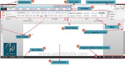 Mengenal Bagian Bagian Microsoft Word Dan Fungsinya Lengkap Bisa