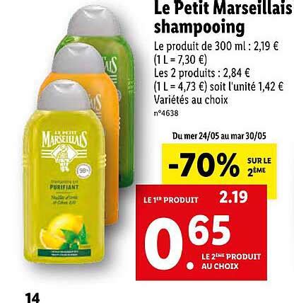 Promo Le Petit Marseillais Shampooing Chez Lidl ICatalogue Fr