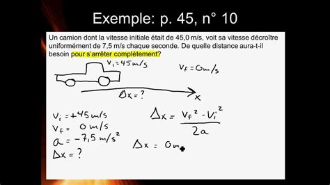 Physique Les Mouvements Quations Du Mrua Et Exemples Partie