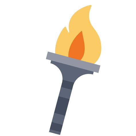 Torch vector. Isolated torch minimal style. Hand drawn vector art ...