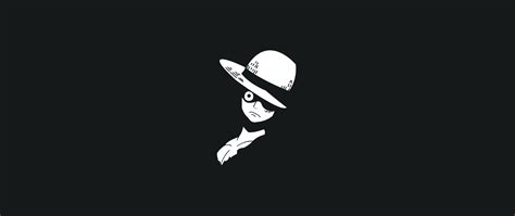 Download wallpaper 2560x1080 anime, monkey d. luffy, dark, minimal ...