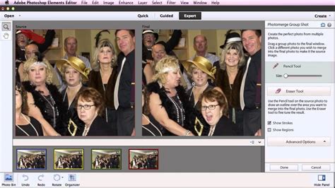 Photomerge Group Shots In Photoshop Elements 11 Youtube