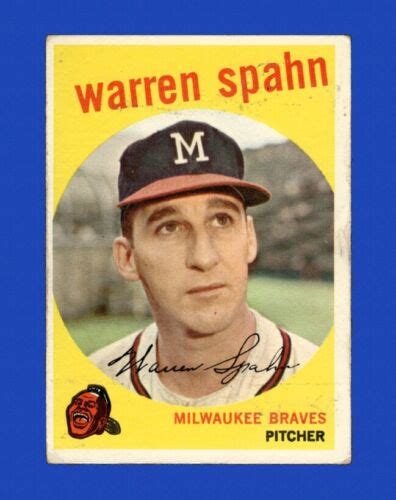 Topps Set Break Warren Spahn Low Grade Crease Gmcards Ebay