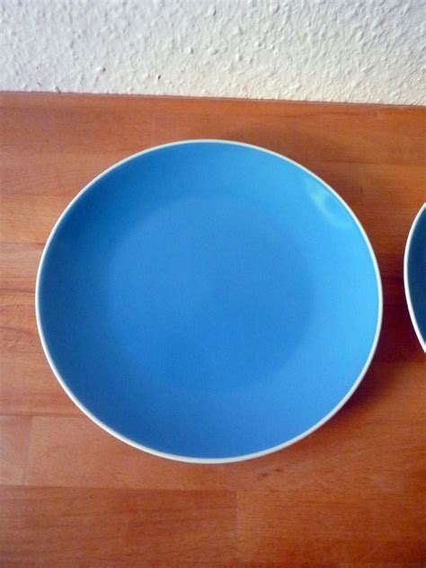 4 schöne blaue Kuchenteller Dessert Teller eBay