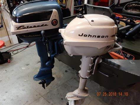 Topic Evinrude Johnson Off White Paint Antique Outboard