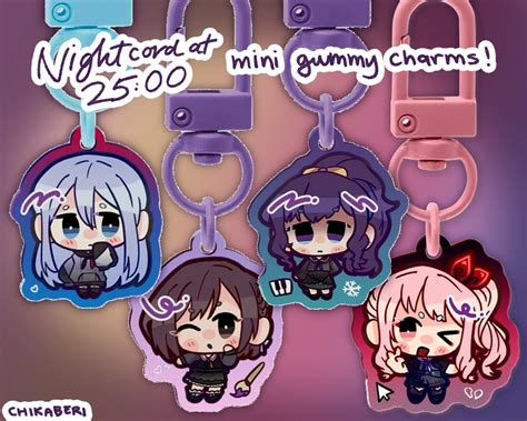 Nightcord At Mini Gummy Acrylic Charms Project Sekai Vocaloid