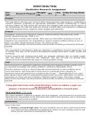 Hmst And Qualitative Research Task Description Sem