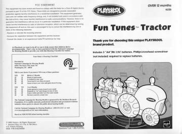 Hasbro Fun tunes Tractor Instructions | Manualzz