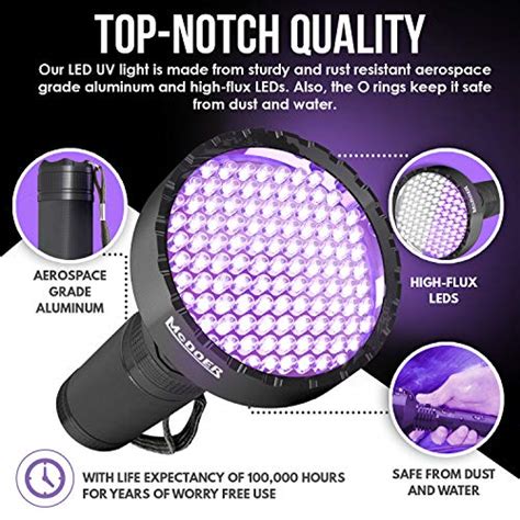 McDOER Blacklight Flashlight Ver 2 UV 109 LED With Ultraviolet Ink