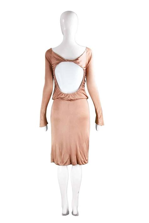 Alexander McQueen Nude Jersey Pantheon As Lecum Jersey Dress A W Jersey Dress
