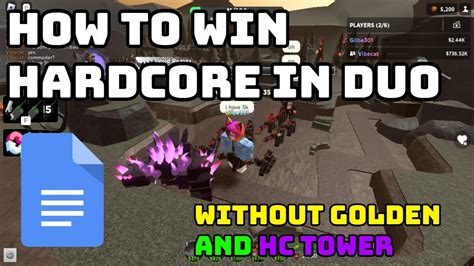 TRIUMPH DUO HARDCORE DOC IN THE DESCRIPTION ROBLOX Tower Defense Simulator TDS YouTube