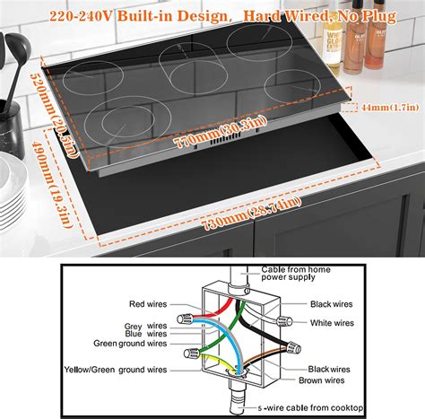 Karinear Electric Cooktop 30 Inch 8400w 5 Burners Electric Stove Top