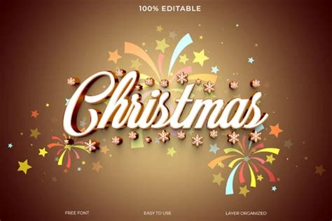 Christmas Text Effects Editable Designs PSD Vectors And Fonts