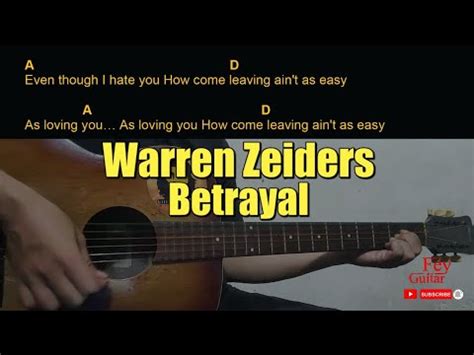 Warren Zeiders Betrayal Guitar Chords Cover Youtube