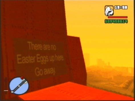 Grand Theft Auto San Andreas Easter Egg The No Easter Eggs Sign On