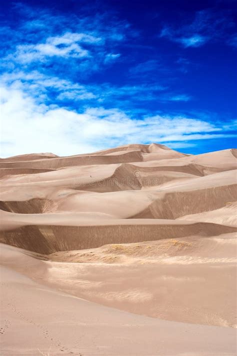 Grandes Dunas De Areia Colorado Paisagem Ocidental Do Deserto Imagem