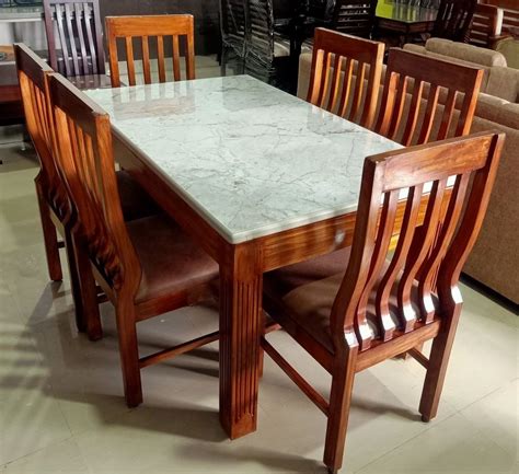 Rectangular Wooden Dining Table Set 6 Seter At Rs 52000set In Mysuru Id 2851571351762