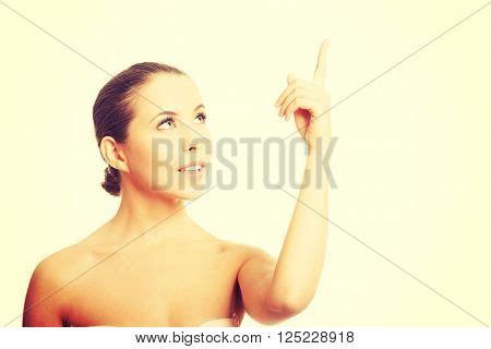 Nude Woman Pointing Image Photo Free Trial Bigstock