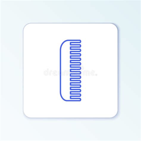 Line Hairbrush Icon Isolated On White Background Comb Hair Sign