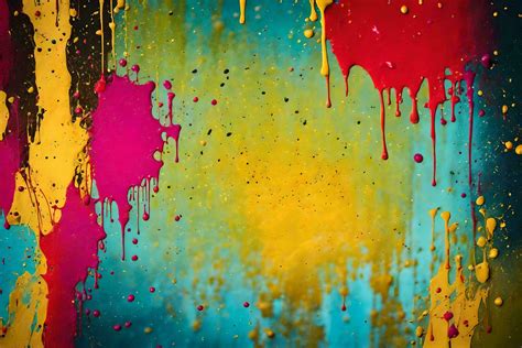 colorful paint splatters on a wall. AI-Generated 30056539 Stock Photo ...