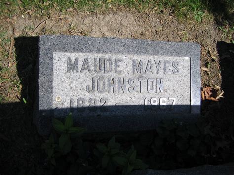 Maude Stout Johnston Memorial Find A Grave