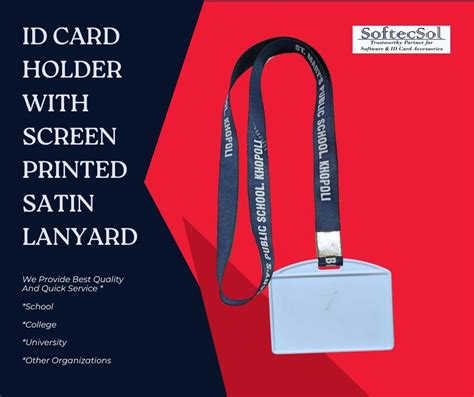 ID Card Holder With Screen Printed Satin Lanyard SoftecSol Assam