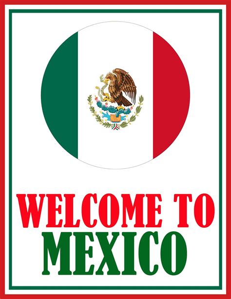 Welcome To Mexico Sign PDF | FREE Download | Mexico, Printable signs ...