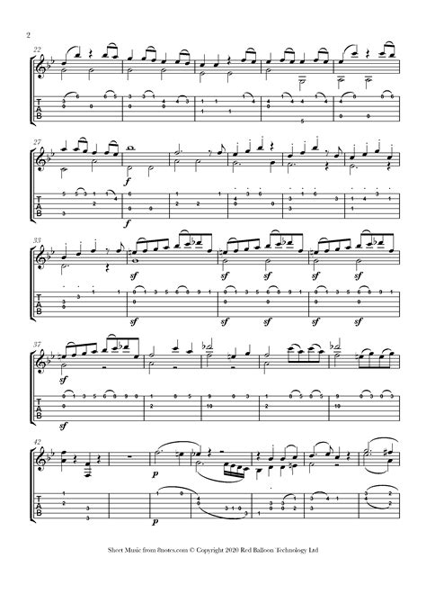 Mozart Symphony No 40 1st Mvt Sheet Music For Guitar 8notes