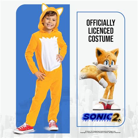 Disguise Offizielles Sega Tails Sonic Kost M Kinder Overall Sonic