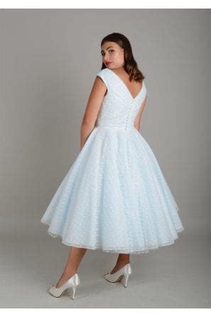 Polka Dot Short Knee Tea Length Wedding Dresses