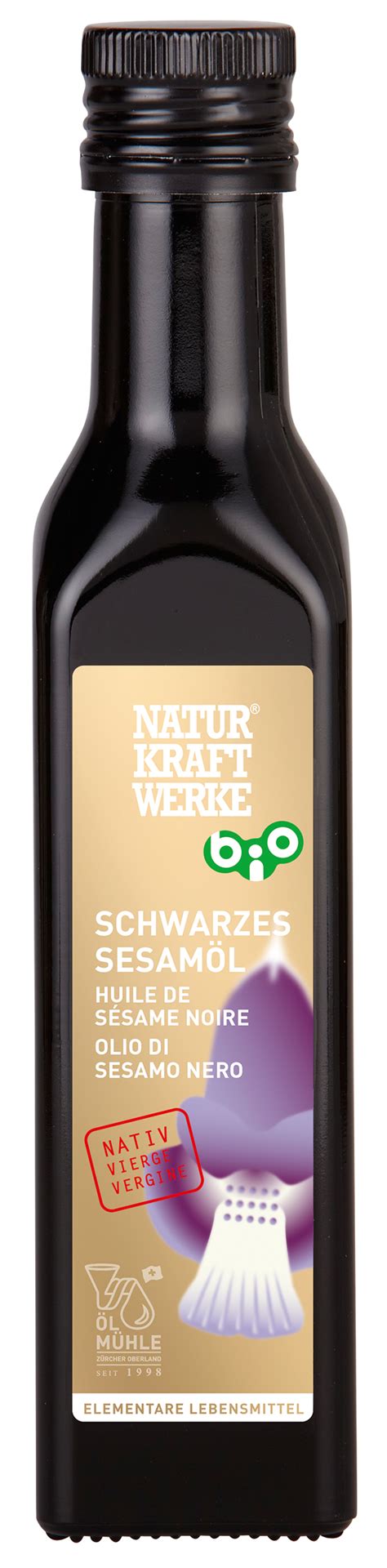 Bio Schwarzes Sesamöl nativ 250 ml Naturkraftwerke