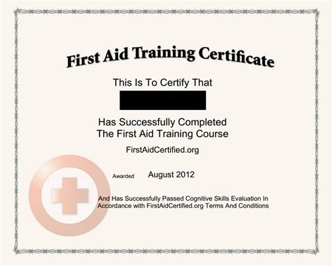 First Aid Certificate Renewal